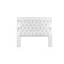 CABECERA KING SIZE COLOR BLANCO Y PLATA - MADERA MDF TAPIZADA