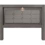 CABECERA TAPIZADA KING SIZE COLOR GRIS - MADERA INDUSTRIALIZADA