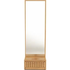 ESPEJO DE CUERPO COMPLETO / DE PIE CON 1 CAJÓN COLOR NATURAL - MADERA INDUSTRIALIZADA