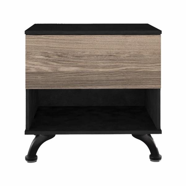 PLAYCON BURÓ - MADRID, CAJÓN OCULTO, PATAS METÁLICAS Y ESTILO MODERNO - COLOR NEGRO / TZALAM