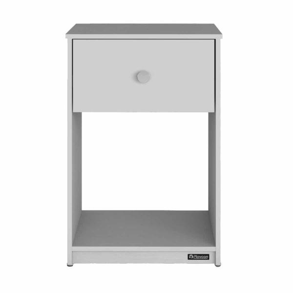 PLAYCON BURÓ - BERLÍN, CAJÓN CON CORREDERAS METÁLICAS, REPISA ABIERTA Y DISEÑO COMPACTO - COLOR BLANCO