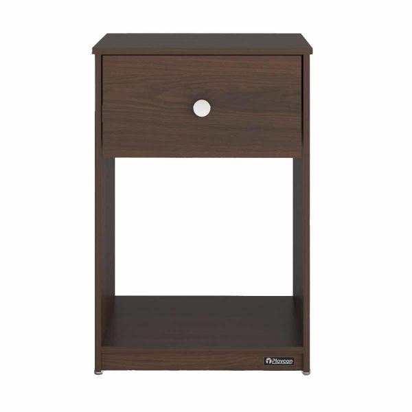 PLAYCON BURÓ - BERLÍN, CAJÓN CON CORREDERAS METÁLICAS, REPISA ABIERTA Y DISEÑO COMPACTO - COLOR NOGAL