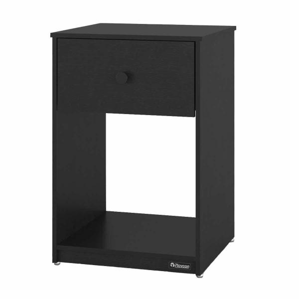 PLAYCON BURÓ - BERLÍN, CAJÓN CON CORREDERAS METÁLICAS, REPISA ABIERTA Y DISEÑO COMPACTO - COLOR NEGRO