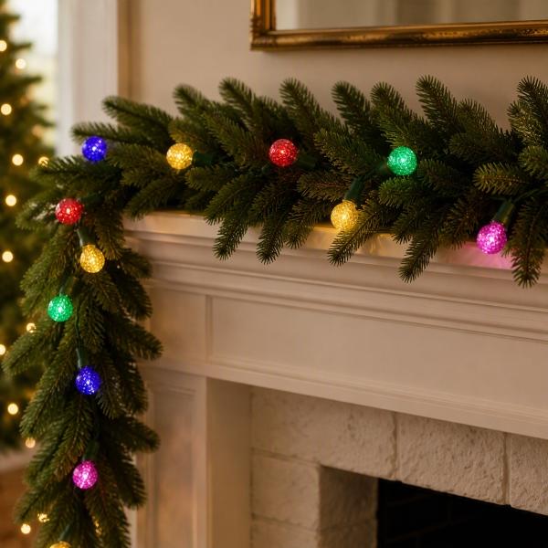 LUCES NAVIDEÑAS G12 FACETADAS LED MULTICOLOR 12 M 100 LUCES