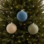 COLGANTE NAVIDEÑO 1 PIEZA 15 CM TERCIOPELO 3 COLORES PASTEL