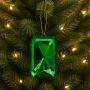 COLGANTE NAVIDEÑO GEMA RECTANGULAR 11.7 X 7 X 19.5 CM VERDE BRILLANTE