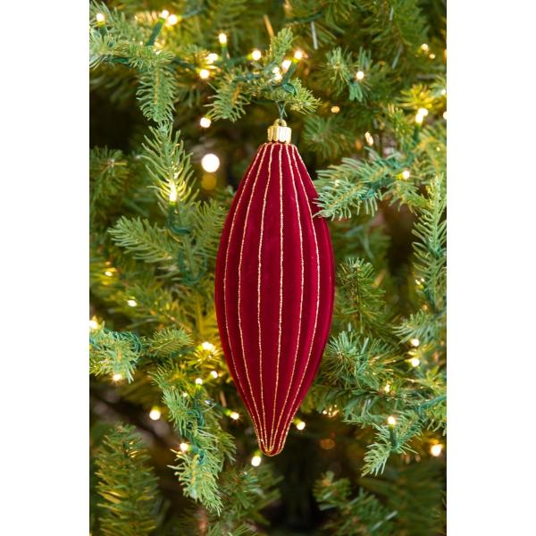 COLGANTE NAVIDEÑO BURGUNDY VELVET 20CM