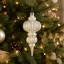 COLGANTE NAVIDEÑO FINIAL BLANCO 26CM