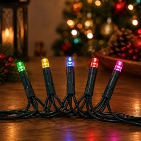 LUCES NAVIDEÑAS MICRO CENTELLANTES MULTICOLOR 29.87 M 300 FOCOS