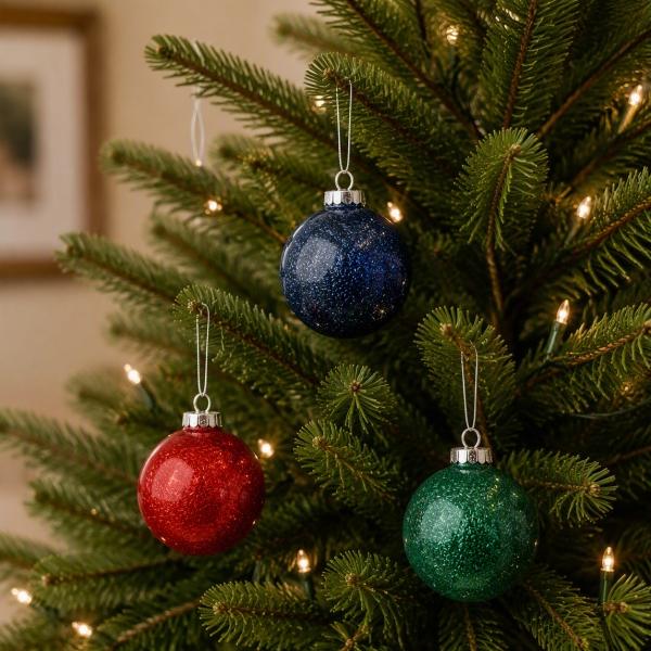 COLGANTE NAVIDEÑO DECORATIVO 1 PIEZA 15 CM 3 COLORES CON LENTEJUELA