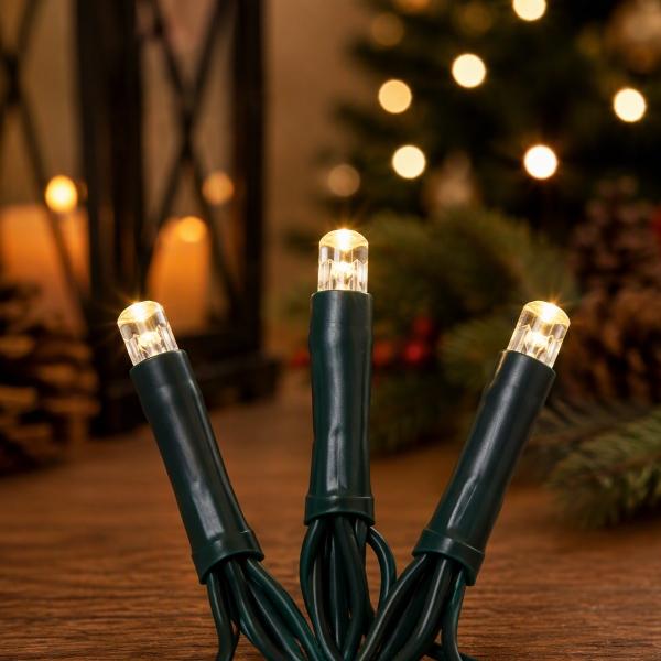 LUCES NAVIDEÑAS MICRO CENTELLANTE DECORATIVAS BLANCO CÁLIDO 29.87 M 300 FOCOS