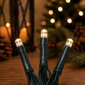 LUCES NAVIDEÑAS MICRO CENTELLANTE DECORATIVAS BLANCO CÁLIDO 29.87 M 300 FOCOS
