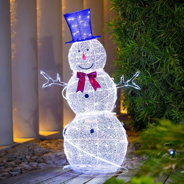 FIGURA NAVIDEÑA MONO DE NIEVE CARAMEL DREAMS 150 CM BLANCO
