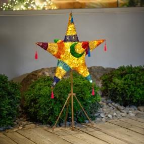 FIGURA NAVIDEÑA PIÑATA YULETIDE CON LUZ LED MULTICOLOR 76 CM