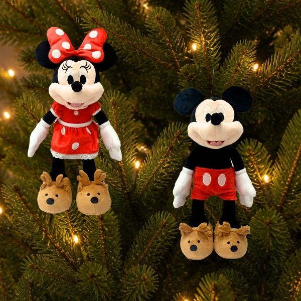 PELUCHE NAVIDEÑO MINNIE / MICKEY MULTICOLOR POLIÉSTER 45 CM DISPONIBLE EN 2 ESTILOS