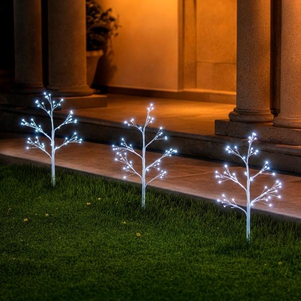 3 PACK ESTACA MICROLUCES ILUMINADA 30IN NAVIDEÑO