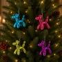COLGANTE NAVIDEÑO PERRO DE GLOBOS 4 PIEZAS 19 CM MULTICOLOR BRILLANTE