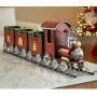 ADORNO NAVIDEÑO PARA MESA TREN METÁLICO ROJO 94.5 CM