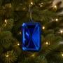COLGANTE NAVIDEÑO GEMA RECTANGULAR 11.7 X 7 X 19.5 CM AZUL BRILLANTE