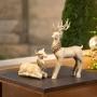 SET DE FIGURAS NAVIDEÑAS RENOS BLANCO 48 x 13 x 29 CM