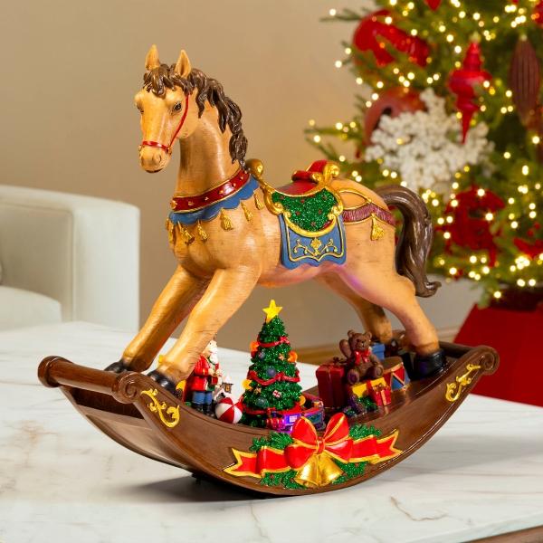 48 CM ANIMATED ROCKING HORSE