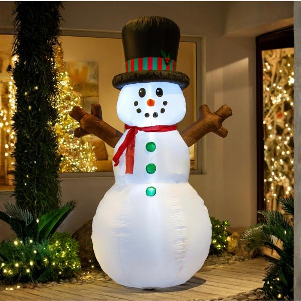 INFLABLE NAVIDEÑO MONO DE NIEVE CON LUZ LED 274 M