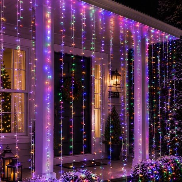 SERIE LUCES LED CORTINA 600L 3.0M MULTI NAVIDEÑAS