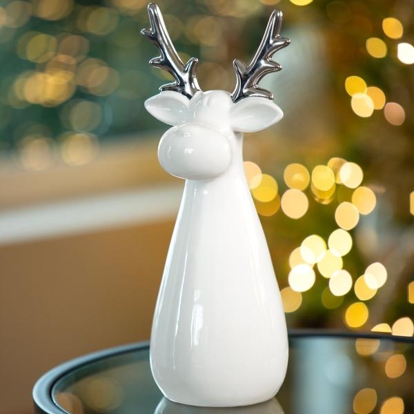 RENO NAVIDEÑO CERAMICA 35CM