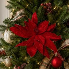 FOLLAJE NAVIDEÑO NOCHEBUENA 68 CM ROJA