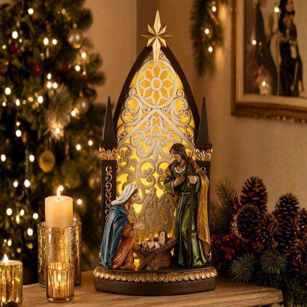 NACIMIENTO ILUMINADO 36CM NAVIDEÑO