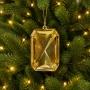 COLGANTE NAVIDEÑO GEMA RECTANGULAR 11.7 X 7 X 19.5 CM DORADA BRILLANTE