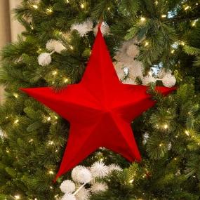 COLGANTE NAVIDEÑO ESTRELLA PLEGABLE ROJA 36CM