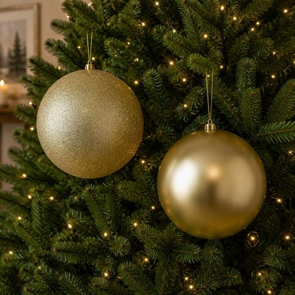 COLGANTE NAVIDEÑO 1 PIEZA 30 CM DORADO 2 DISEÑOS