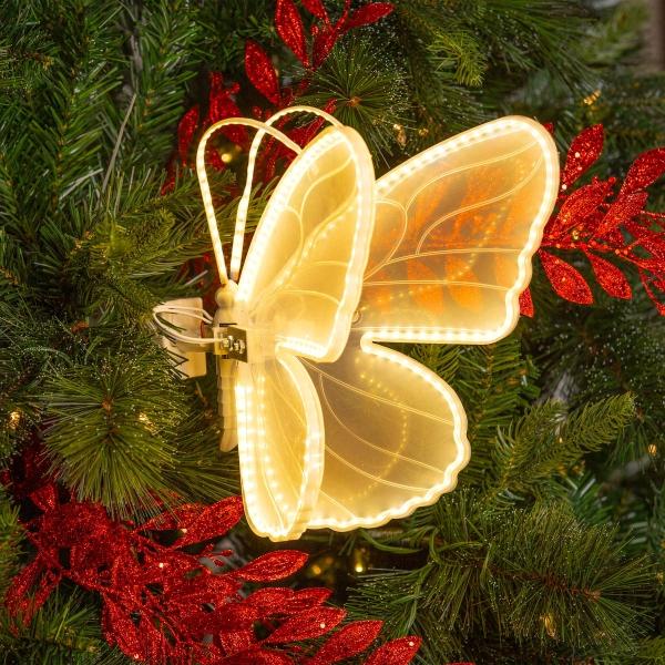 FIGURA NAVIDEÑA ILUMINADA MARIPOSA 30 X 40 X 26 CM