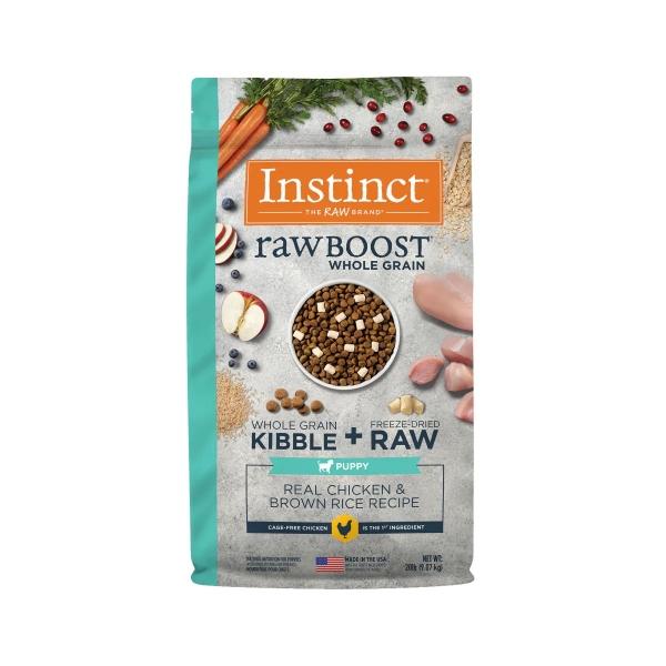 INSTINCT RAW BOOST WHOLE GRAIN ALIMENTO PARA PERRO CACHORRO CON CARNE DE POLLO 9 KG