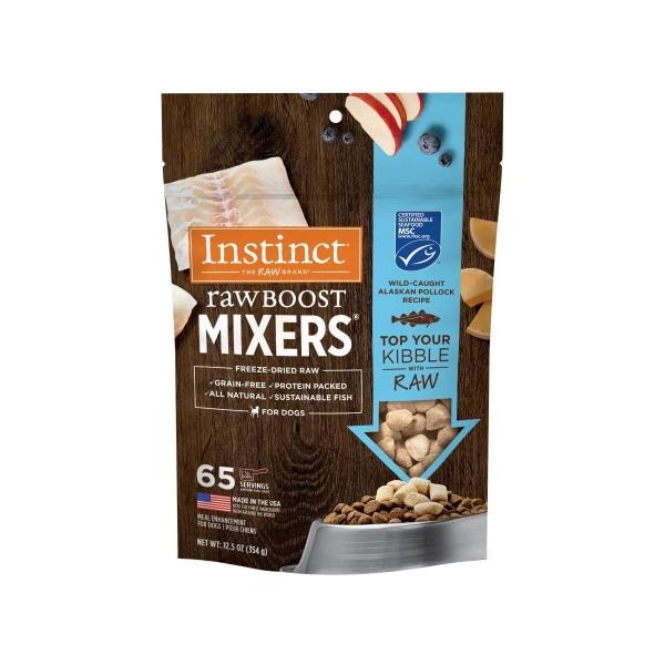 INSTINCT RAW BOOST MIXERS POLLOCK LIOFILIZADO PARA PERROS TOPPER NATURAL CON ING REALES 12.5 OZ