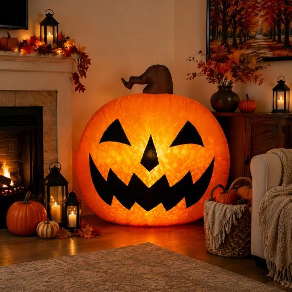 INFLABLE CALABAZA CALEIDOSCOPIO 1.5 M