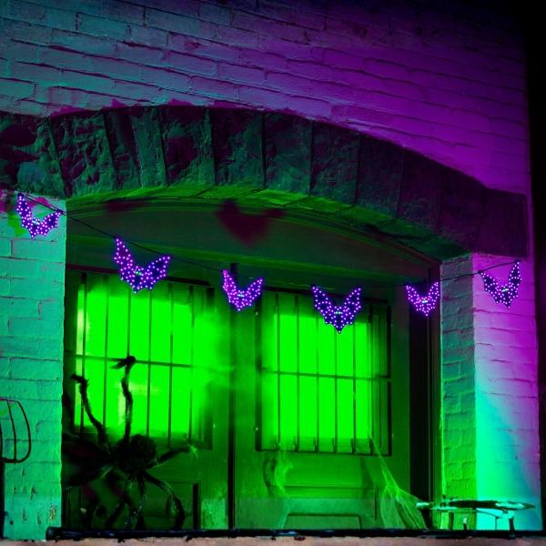 MURCIELAGOS LED MORADOS 6PZS