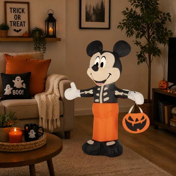 INFLABLE MICKEY EN DISFRAZ HALLOWEEN CON BOLSA DE CALABAZA 1 M