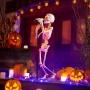 FIGURA DE HALLOWEEN ESQUELETO CANTANTE 97 CM CON LUZ LED