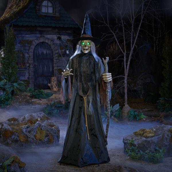 ANIMATRONIC BRUJA MACABRA CON SERPIENTE 1.7 M