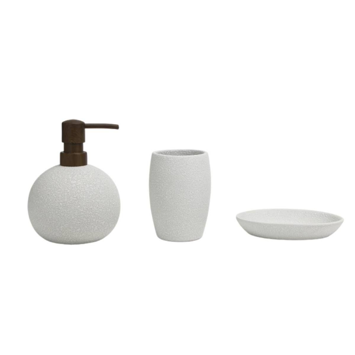 Set para baño 3 piezas blanco