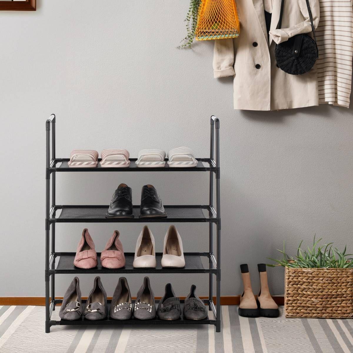 Zapatera apilable de 4 niveles