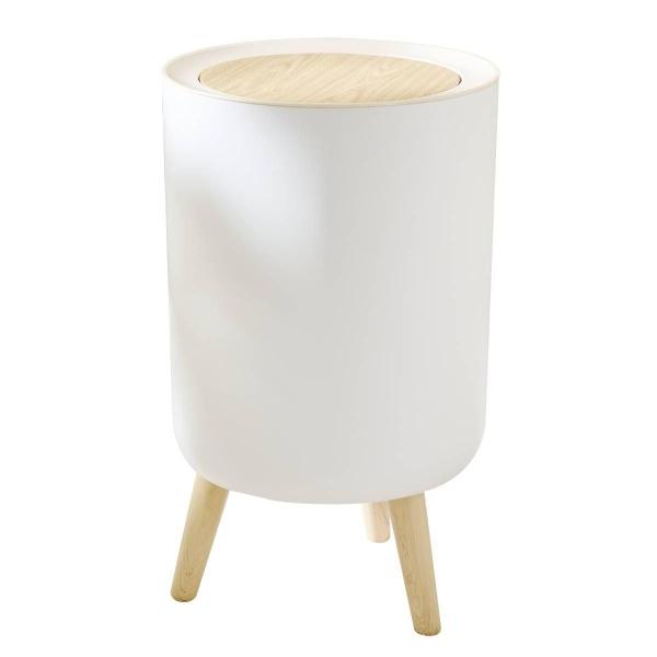 BOTE DE BASURA 7L CON BASE ELEVADA BLANCO