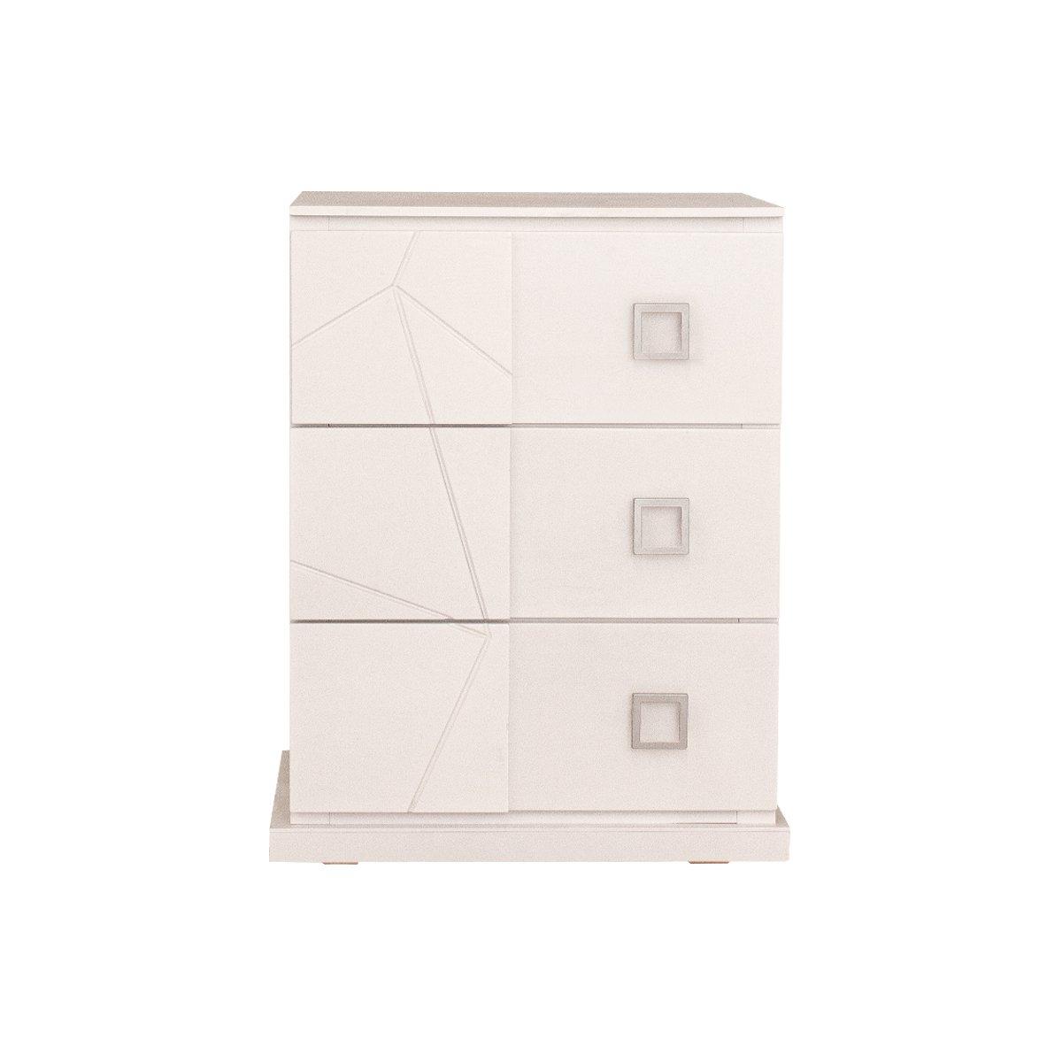 Buró con 3 cajones color blanco - madera industrializada