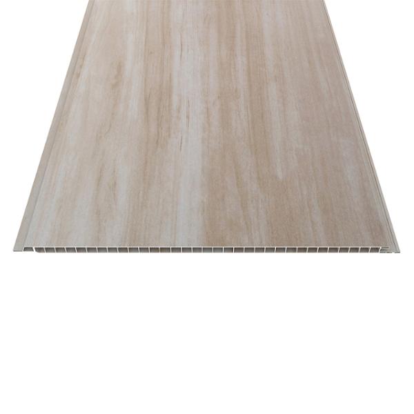 PANEL PARA MURO Y CIELO RASO PVC MILANO 7.8 MM IMPRESO AVALON BEIGE BRILLANTE 30 X 290 CM