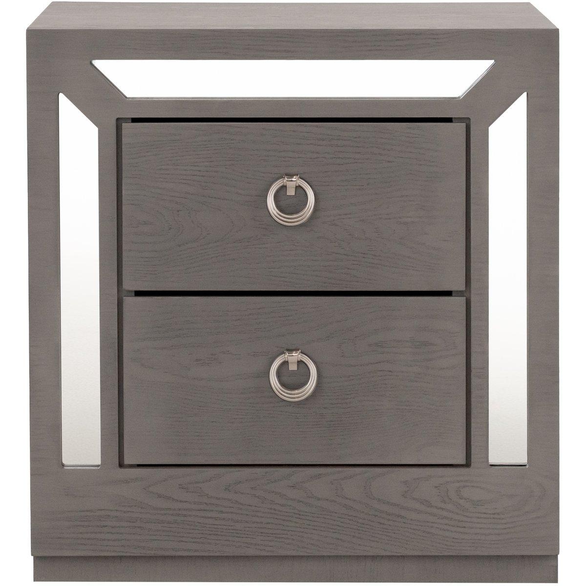 Buró con 2 cajones color gris - madera industrializada