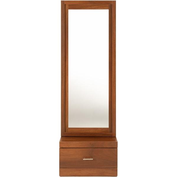 ESPEJO DE CUERPO COMPLETO / DE PIE CON ALMACENAMIENTO Y 1 CAJÓN COLOR PAROTA - MADERA INDUSTRIALIZADA