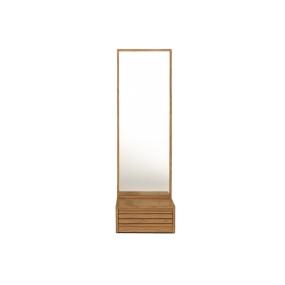ESPEJO DE CUERPO COMPLETO / DE PIE CON 1 CAJÓN COLOR NATURAL - MADERA INDUSTRIALIZADA
