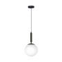 LÁMPARA COLGANTE MAXXI 8202 VIDRIO OPALINO MATE CUERPO COLOR NEGRO